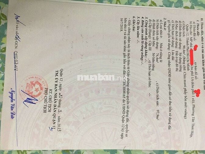 CẦN BÁN GẤP NHÀ RIÊNG NGAY GẦN QL1A NGUYỄN VĂN QUÁ