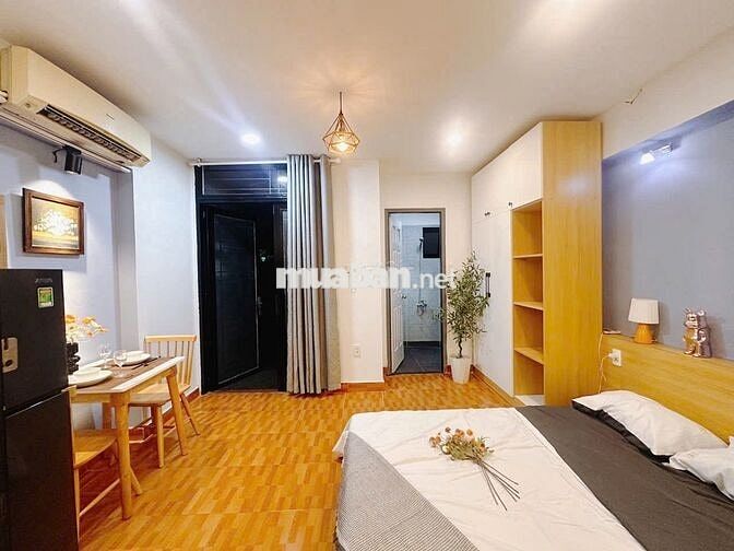 CĂN HỘ DỊCH VỤ 1PN – BAN CÔNG RỘNG – MÁY GIẶT RIÊNG – FULL NỘI THẤT