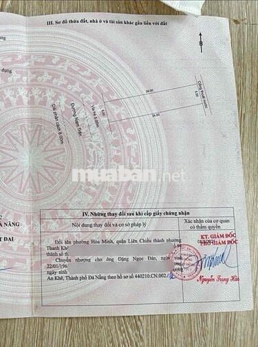 Bán lô đôi liền kề, mặt tiền đường Nam Trân, Hoà Minh, Liên Chiểu, Đà