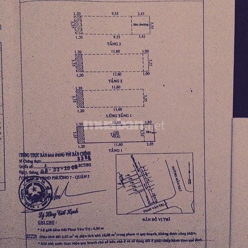 Bán nhà phan văn trị q5 tằng nội thất