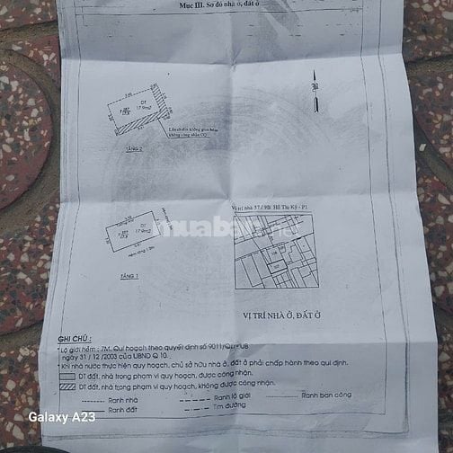 Bán nhà hẻm 57/ Hồ Thị Kỉ p1q10