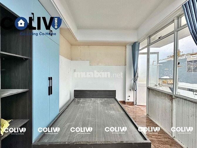 1PN BAN CÔNG TÁCH BẾP FULL NỘI THẤT RỘNG 30M2 GẦN CÔNG VIÊN LÀNG HOA