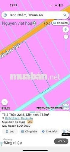 BÁN ĐẤT BÌNH NHÂM 30 ,GẦN CHỢ ,TRƯỜNG HOC ,LÁI TJIÊU  TP HCM