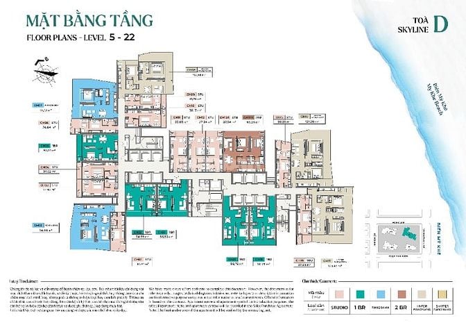 Căn hộ 5* trực diện biển Mỹ Khê Đà Nẵng, bàn giao luôn, full nội thất 