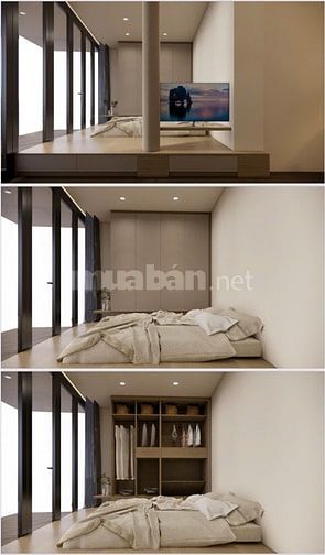 Nhà nguyên căn 4 tầng: gồm 3 căn hộ studio 40m2 và 1 tầng trệt KD