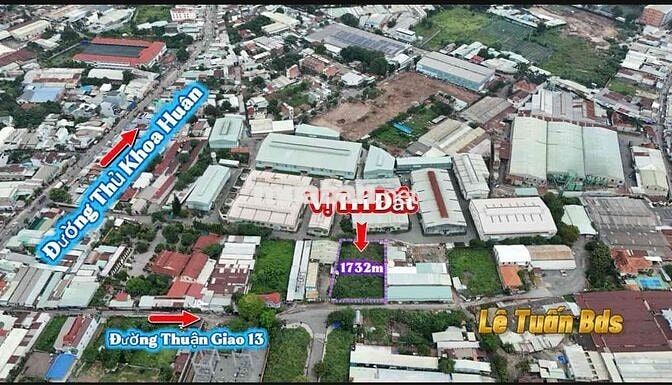 BÁN LÔ ĐẤT 1732m  XÂY BIỆT THỰ NHÀ VƯỜN KHO XƯỞNG QUÁ OK