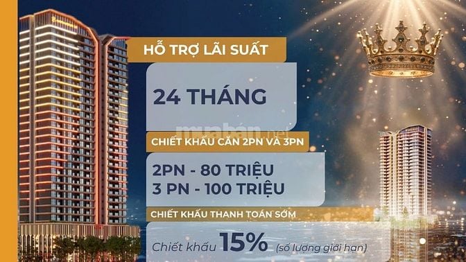 Căn 1PN cuối cùng Capital Square Đà Nẵng, TT 45 m2, cạnh Vincom