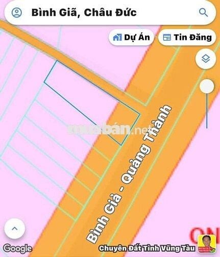 bán lô đất 2 mặt tiền xã bình giã, châu đức, bà rịa vũng tàu siêu đẹp