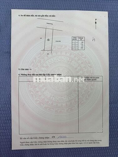 Đất 6x18m xã Kim Long, TP.HCM có 80m² thổ cư, sổ riêng, giá chỉ 580tr