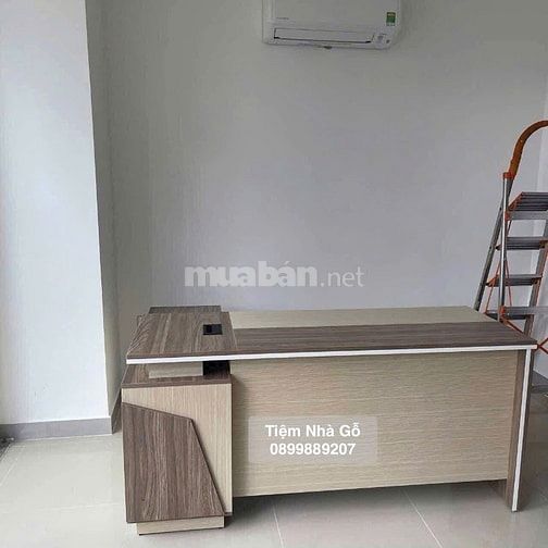 Bàn giám đốc chữ L gỗ xanh kháng ẩm giá tốt nhất