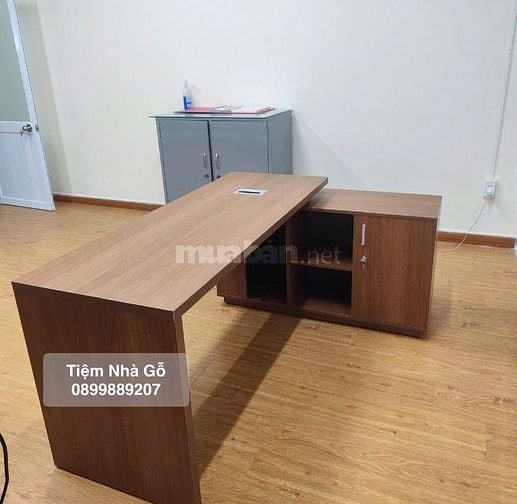 Bàn giám đốc chữ L gỗ xanh kháng ẩm giá tốt nhất