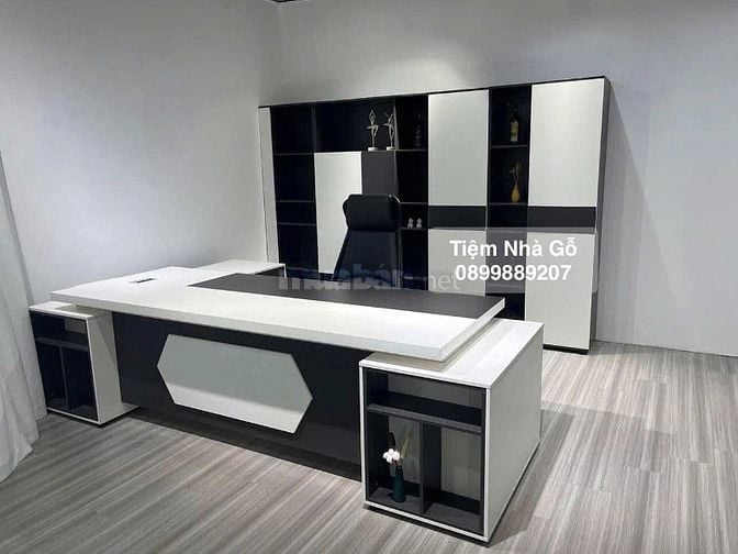 Bàn giám đốc chữ L gỗ xanh kháng ẩm giá tốt nhất