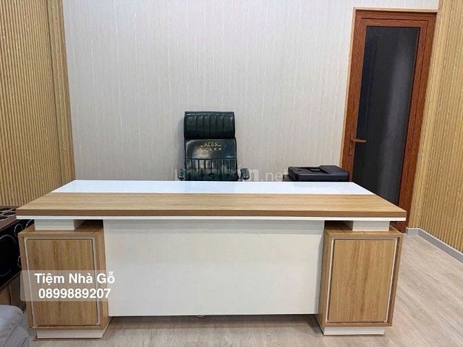 Bàn giám đốc chữ L gỗ xanh kháng ẩm giá tốt nhất