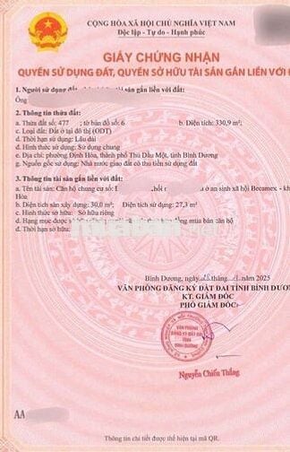 Nhà Becamex Định Hòa, lầu 4 ,sổ hồng, 100% tiền: 440 triệu