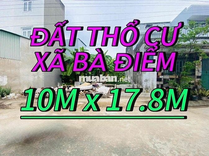 LÊN SÓNG LÔ ĐẤT 6,2 TỶ – XÃ BÀ ĐIỂM (ẤP 7 XTT CŨ) – TP HCM