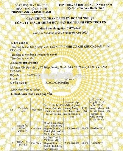 SANG NHƯỢNG CỔ PHẦN GÓP VỐN CÔNG TY CƠ KHÍ & KHUÔN MẪU