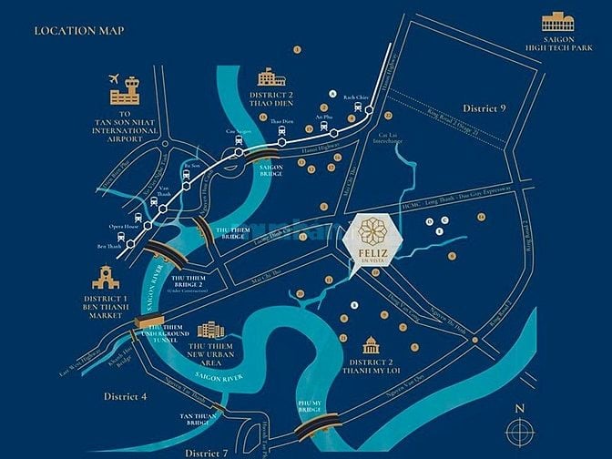 Bán Căn hộ tại Feliz en Vista gồm 3 phòng ngủ tầng cao view đẹp 106m2