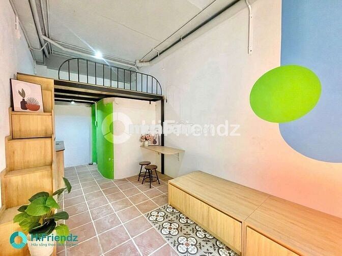 Phòng trọ có gác có  ban công gần Quận 1 Bình Thạnh , Đại học mỹ thuật