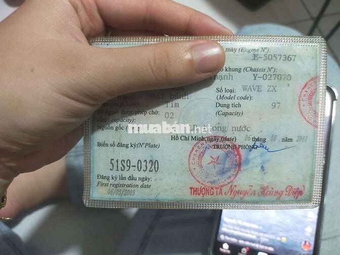 Xe máy Honda Wave ZX màu tím sản xuất 2005