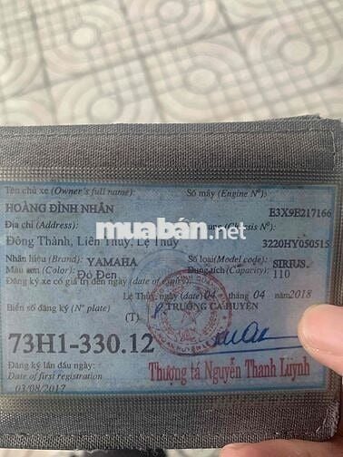 Sirius 110cc chính chủ, biển 73