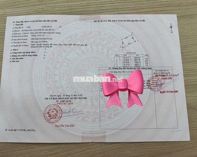 HÀNG VIP GIÁ NGỘP MẶT TIỀN ĐƯỜNG TỈNH LỘ 44A 828MV CÓ 210 THỔ Cư