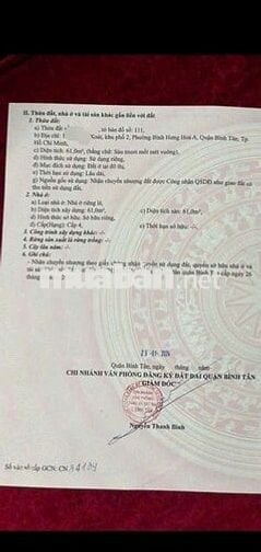 Nhà hẻm đường Gò Xoài P.BHHA 4x16 C4 hẻm 5m 4tỷ 800 triệu shriêng