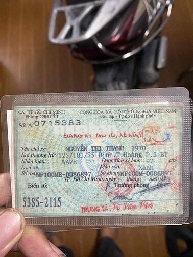 Cần Bán Wave Thái 100cc Bstp Giấy Tờ Đầy Đủ