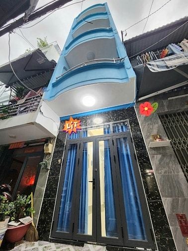 Nhà 373/35 Tùng Thiện Vương, P13, Q8. Trệt, 3 lầu, ST, 3mx9m, 5PN, 4WC
