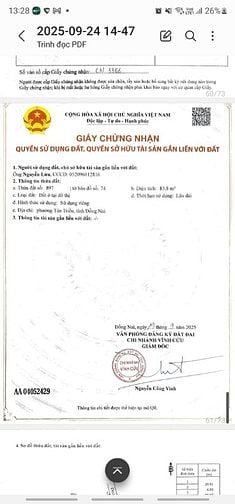 3 LÔ LIỀN KỀ P.TÂN TRIỀU - HƯƠNG LỘ 9