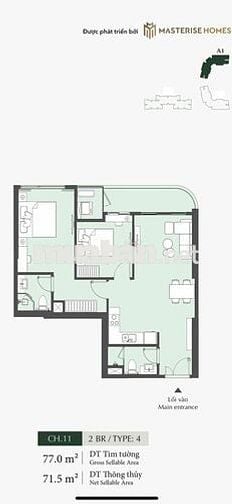 Bán căn hộ 2 ngủ 71,5m² toàn A1 Lumiere EverGreen 100tr/m² Bán căn hộ 2 ngủ 71,5m² toàn A1 Lumiere EverGreen 100tr/m²