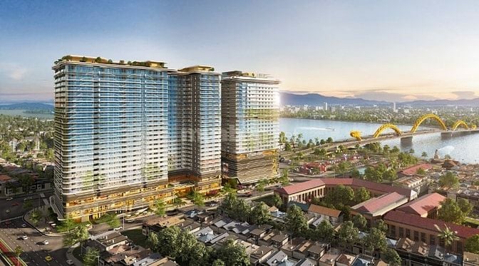 Căn hộ 1PN The Legend Đà Nẵng, hướng Nam mát mẻ,nhìn sông hàn pháo hoa