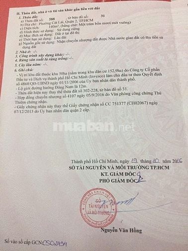 Đất nền Quận 2 Cát Lái bán cắt lỗ ngay khu dân cư Ninh Giang giá 3ty79