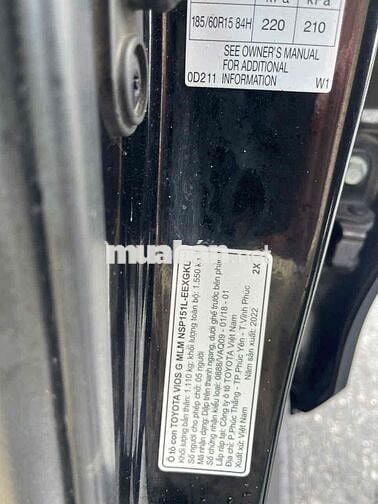 Xe gđ cần bán vios G số tự động sản xuất 2022