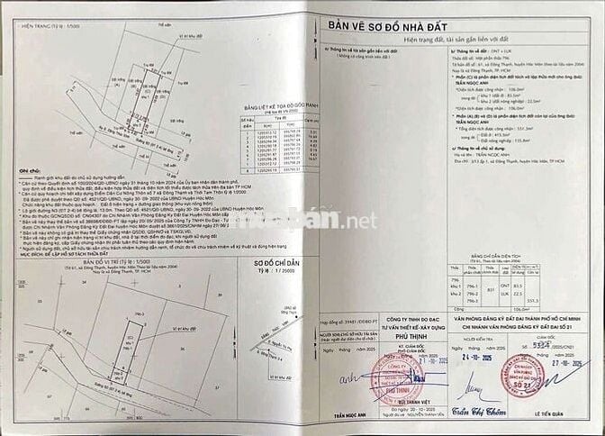 BÁN 2 LÔ ĐẤT LIỀN KỀ 10 x 22M 1/ HUỲNH THỊ NA, HÓC MÔN