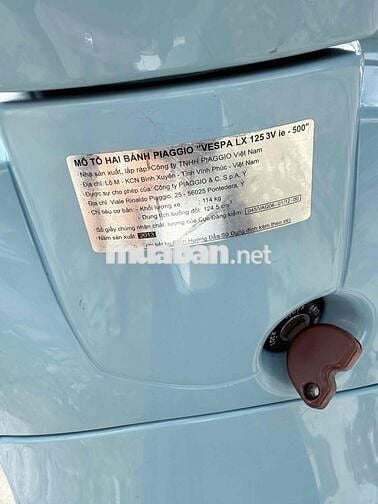 📌 Vespa lx 2013 bs 59 xe đúng chủ