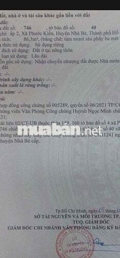 Bán Đất nền khu dân cư Phước hẻm 1344 Phước Kiển