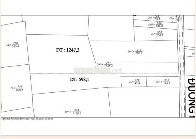 Nhà bán xã An Hiêp 1245m2 Bến tre