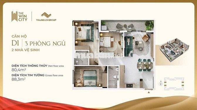 The Win City-  Chỉ179 triệu mua căn hộ di chuyển 25p đến AEON MALL