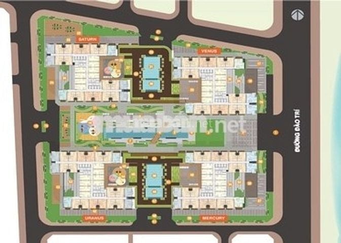 Cho thuê căn hộ Riverside Complex Q7. DT: 67m2, 2pn, 2wc, GIá 11,5tr