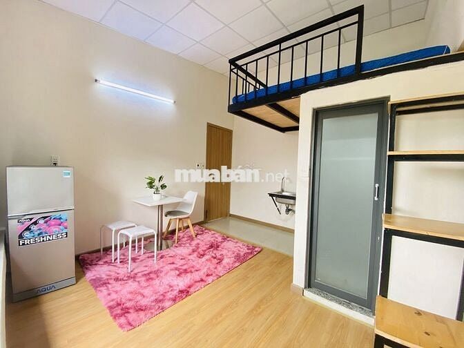 PHÒNG DUPLEX BANCON FULL NỘI THẤT NGAY HỌC VIỆN CÁN BỘ PHẠM VĂN ĐỒNG