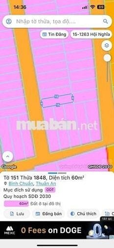 Bán đất bình chuẩn 63 le thị trung vào 300m