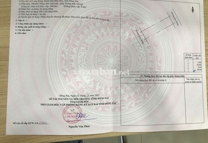 gia đình cần bán lô đất Long Hưng 2 mặt tiền, kế bên dự án Aquacity