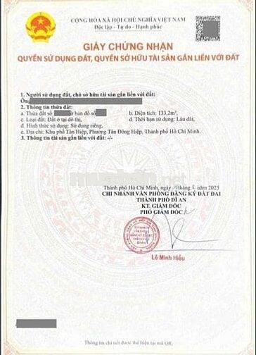 Đất 133m2 mặt tiền khu Hố Lang, p Tân Bình, Tp Dĩ An