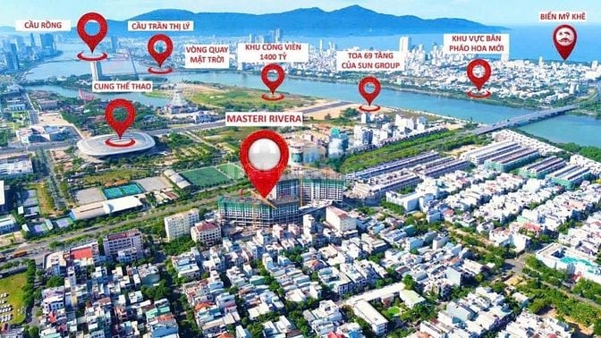 Bán căn 2PN Masterise Đà Nẵng, Toà A hiếm hoi,view pháo hoa,sông hàn