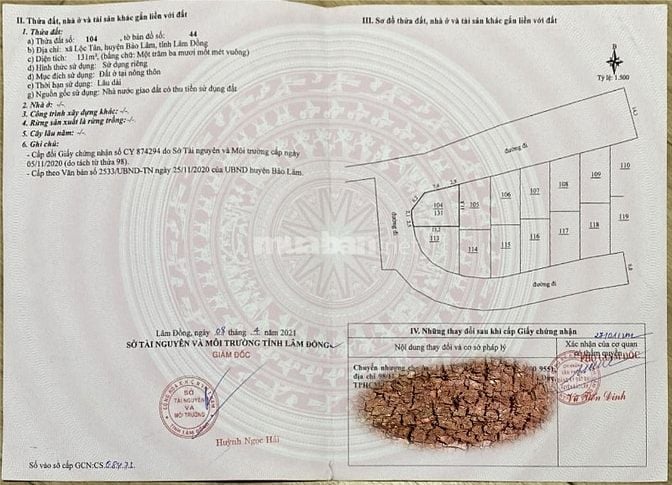 ⭐ Bán lô góc La Nature (Bảo Lộc) – 131 m² full thổ cư, mặt tiền, giá 1