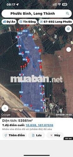 BÁN LÔ ĐẤT PHƯỚC BÌNH ,ĐỒNG NAI ,DT 5,3/heta , có 300m2 đất ở