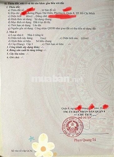 Bán nhà mặt tiền Phạm Thế Hiển kinh doanh tốt 5x16m 3 tấm Cầu Bà Tàng