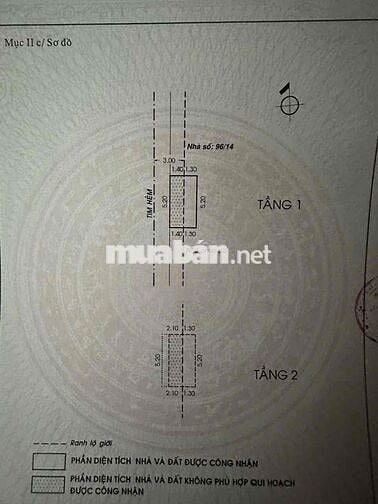 bán nhà h4m võ thành trang p11 tân bình. DT: 5m2 x 2m7 trêt lầu 2ty1