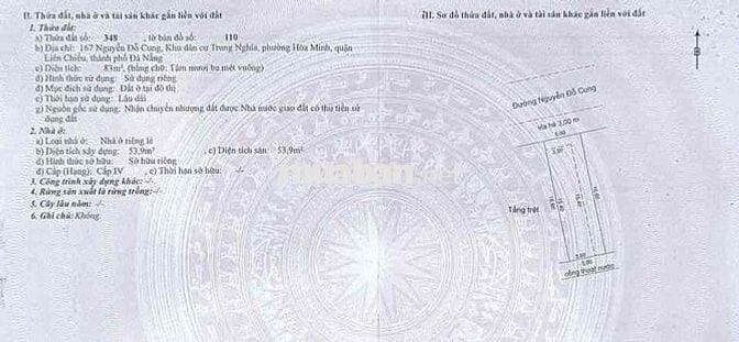 bán đất mt tặng nhà cấp 4 - Hoà Minh