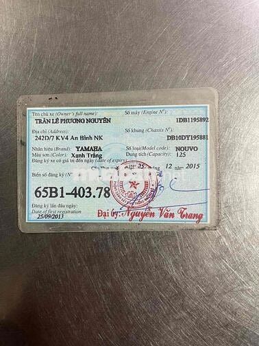 NOUVO Fi 2013 BS 65 C. THƠ CÓ HỖ GÓP OĐ CÓ ĐỖI XE